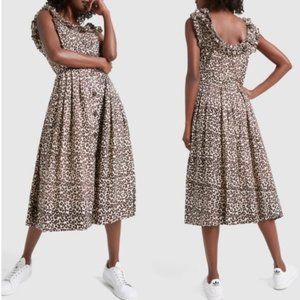 SEA NEW YORK Lottie Leopard Button Front Dress K26